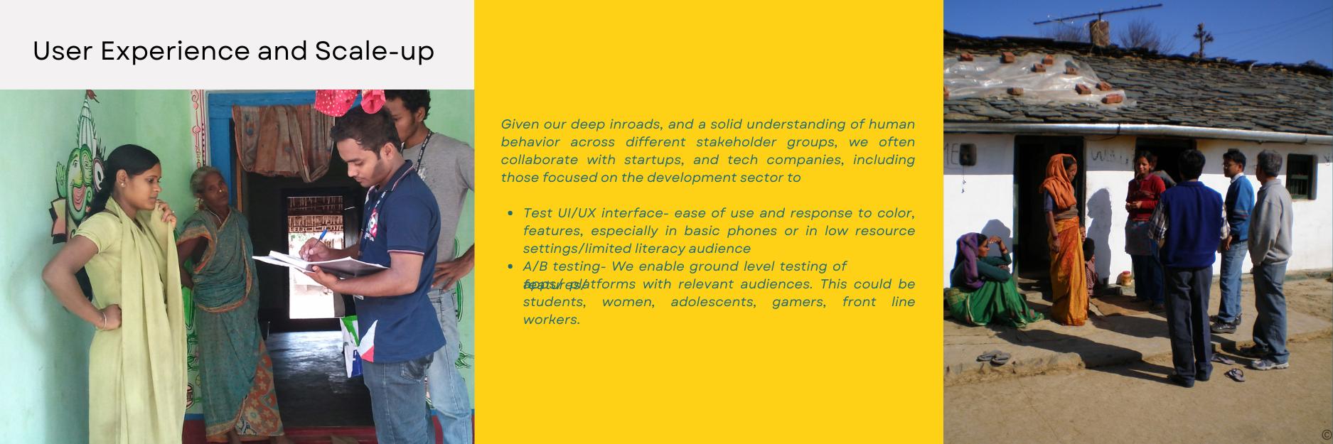 User Experience and Scale-up